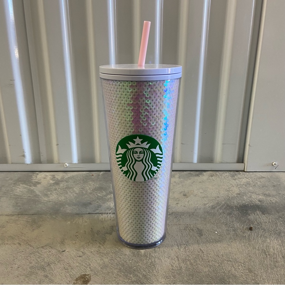 Starbucks 2020 Holiday Iridescent Sequin Tumbler- 24 oz